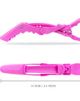 Clip per Capelli Alligatore - Confezione da 6 - Rosa