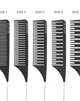 Set di pettini per schiariture Ultimate 2.0 - 5 dimensioni - Nero