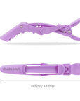 Clip per Capelli Alligatore - Confezione da 6 - Viola