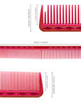 Vellen Hair® Pettine da Taglio Ultimate - VH202 - 17,8 cm - Rosso Trasparente