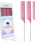 CONFEZIONE DA 3 PETTINI VELLEN HAIR® ULTIMATE PIN TAIL - ROSA