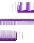 Pettine da taglio Vellen Hair® Ultimate - VH206 - 18,7 cm / 7,36 pollici - Viola