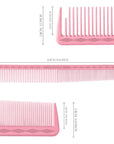 Pettini da taglio Vellen Hair® Ultimate 5 diverse dimensioni - Rosa
